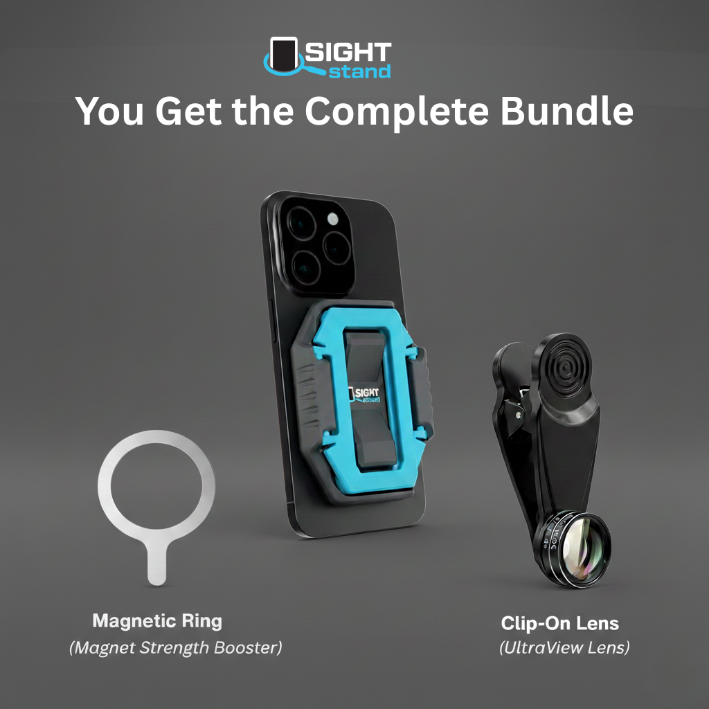 All New, Doctor Recommended SightStand For Reading Independence - FREE Lens Clip Included