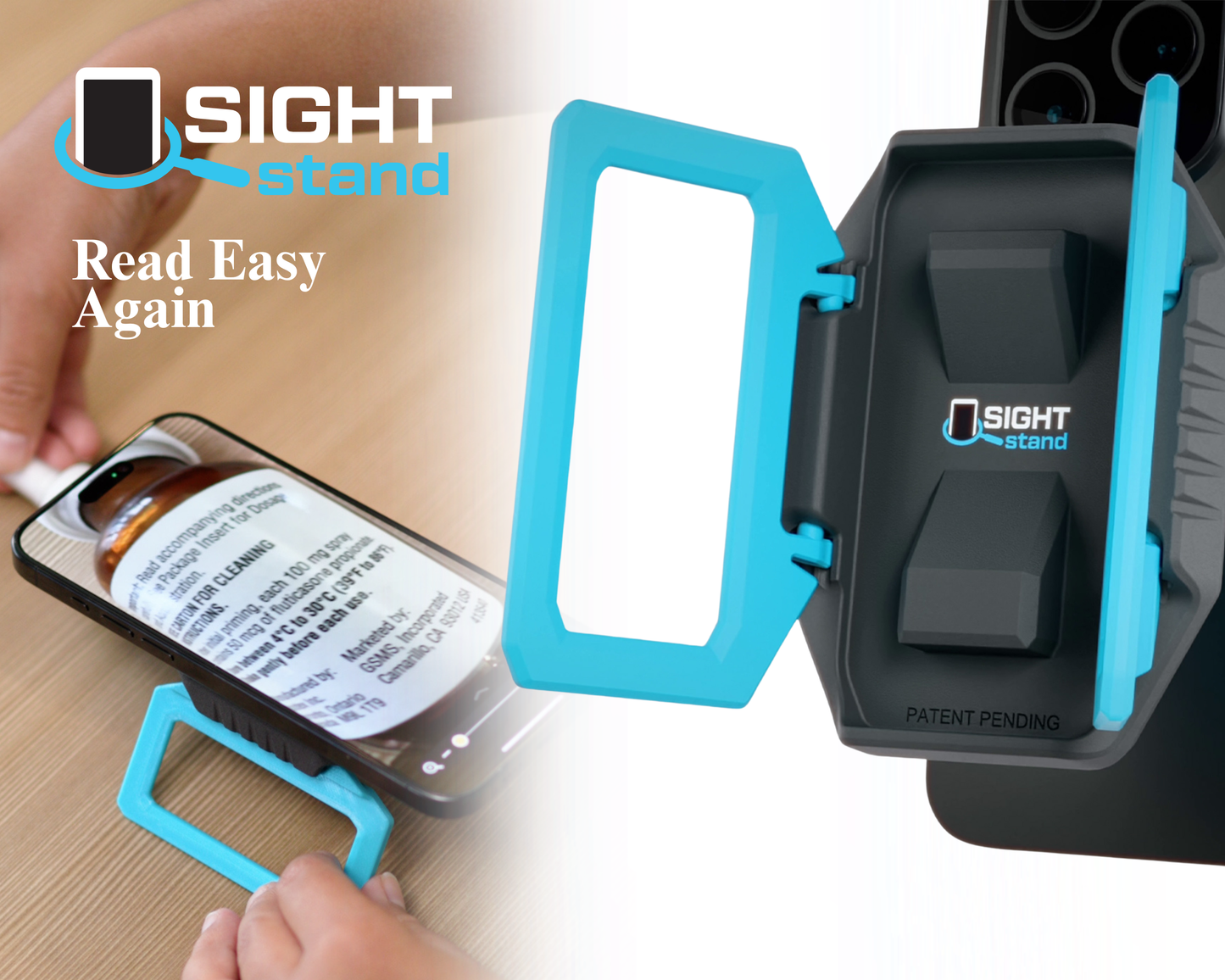 All New, Doctor Recommended SightStand For Reading Independence - FREE Lens Clip Included